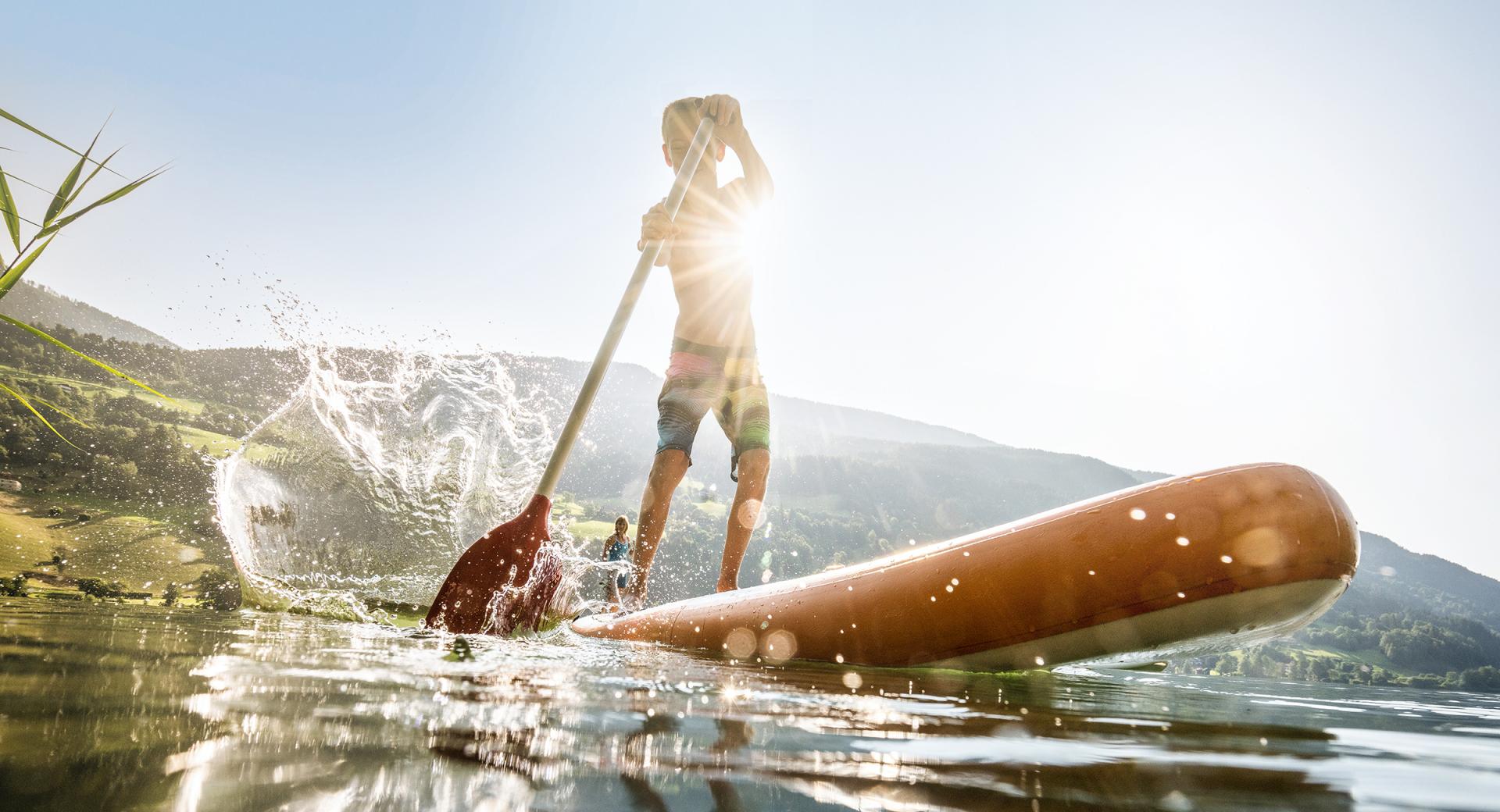 Brennseehof – Resort | Familie & Sport SUP_Brennsee_nah © BRM - Gert Perauer_bearb_web_himmel Kopie