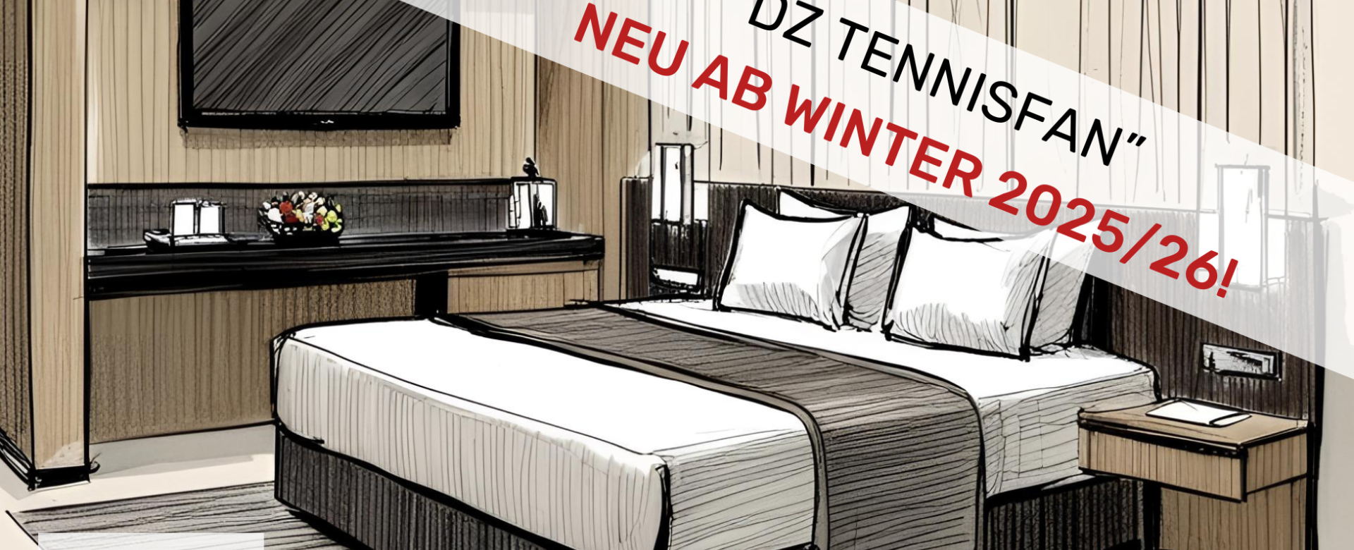 Doppelzimmer Tennisfan