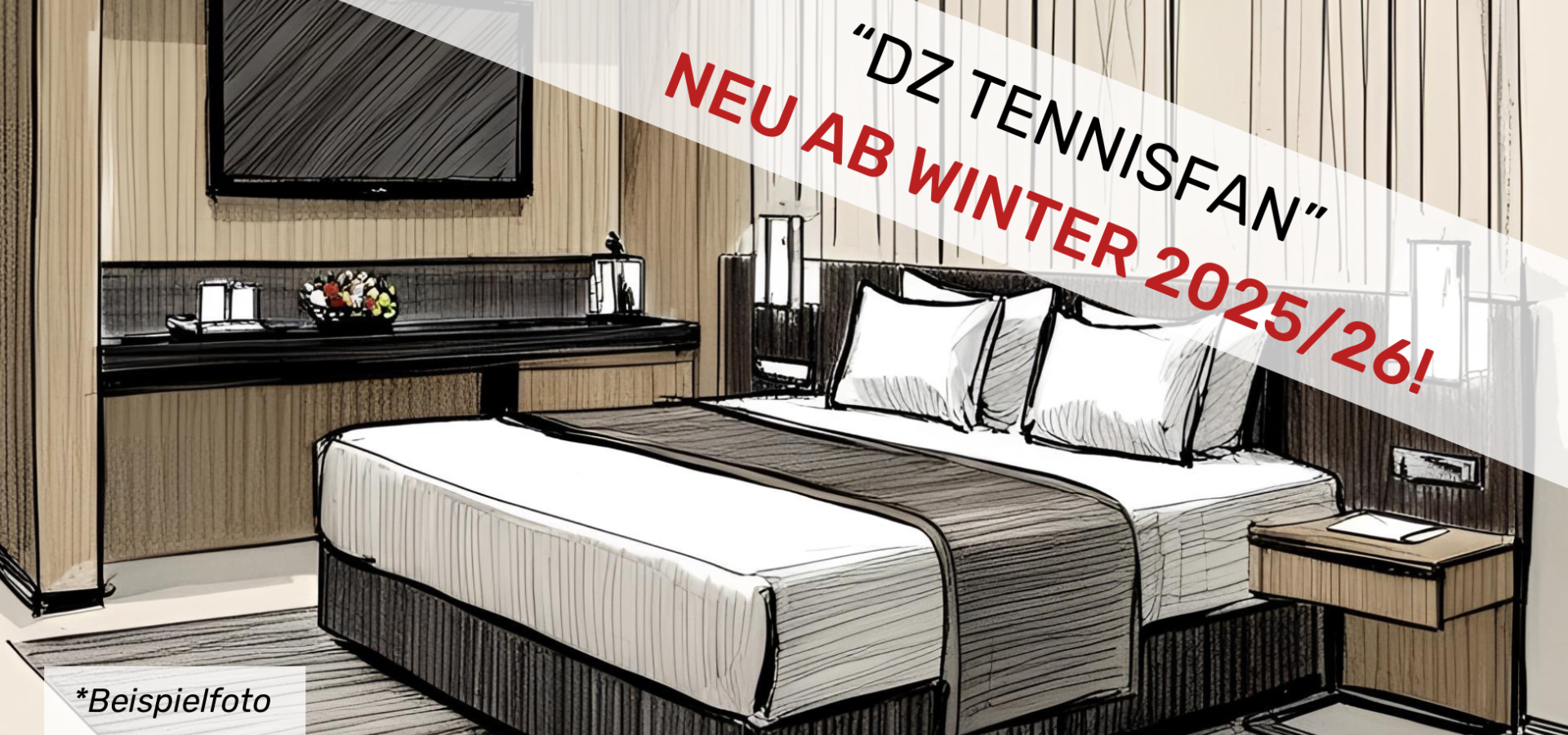 Doppelzimmer Tennisfan